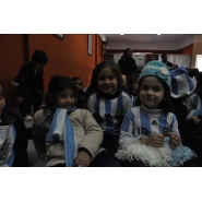 Festejos por el Día de la Bandera con los niños de Jardín